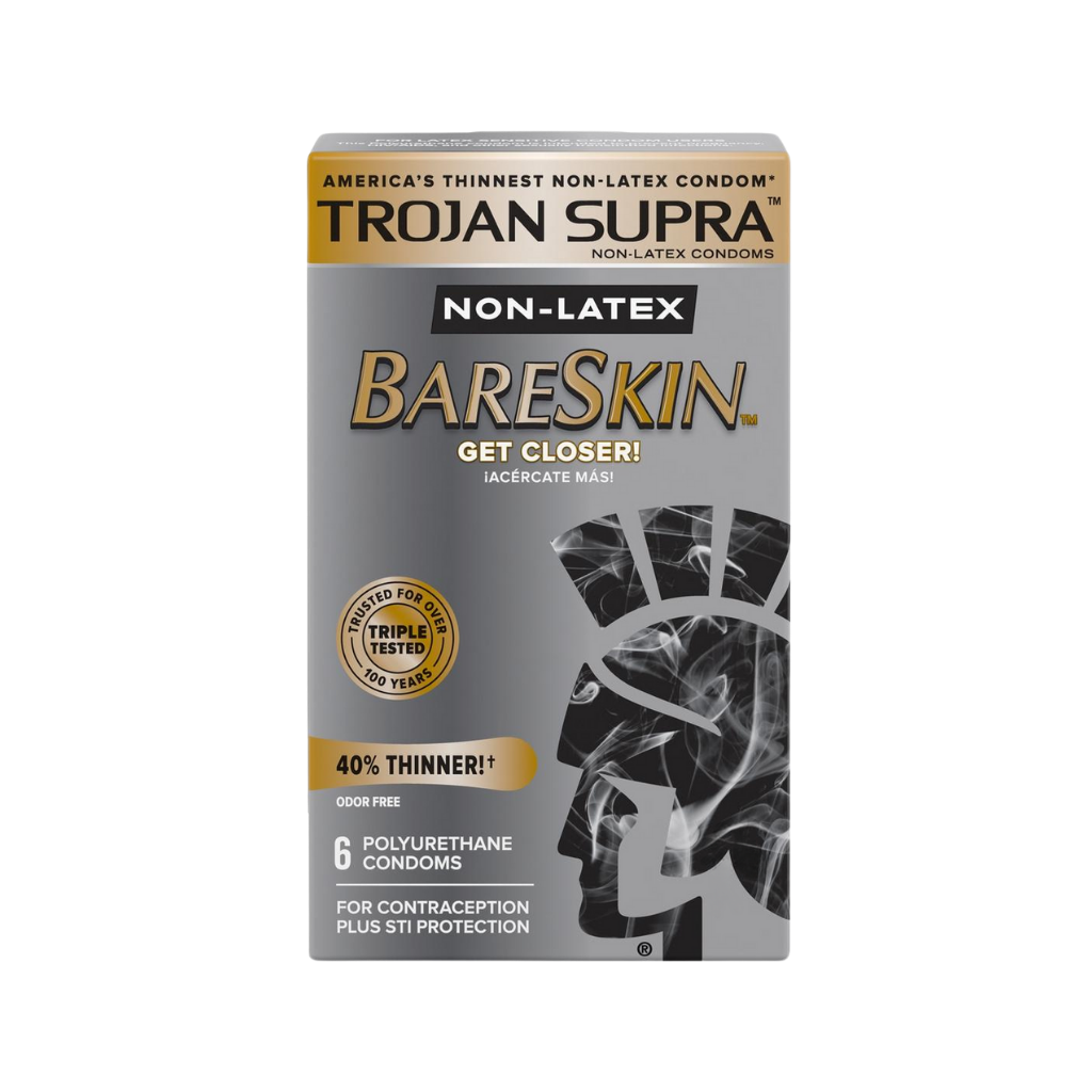 Trojan Condom Supra Microsheer Non Latex Lubricated 6-Pack