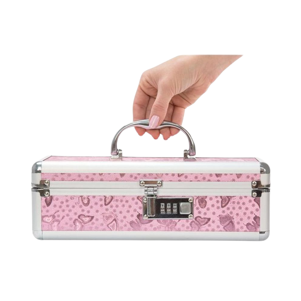 Lockable Vibrator Case - Small - Pink