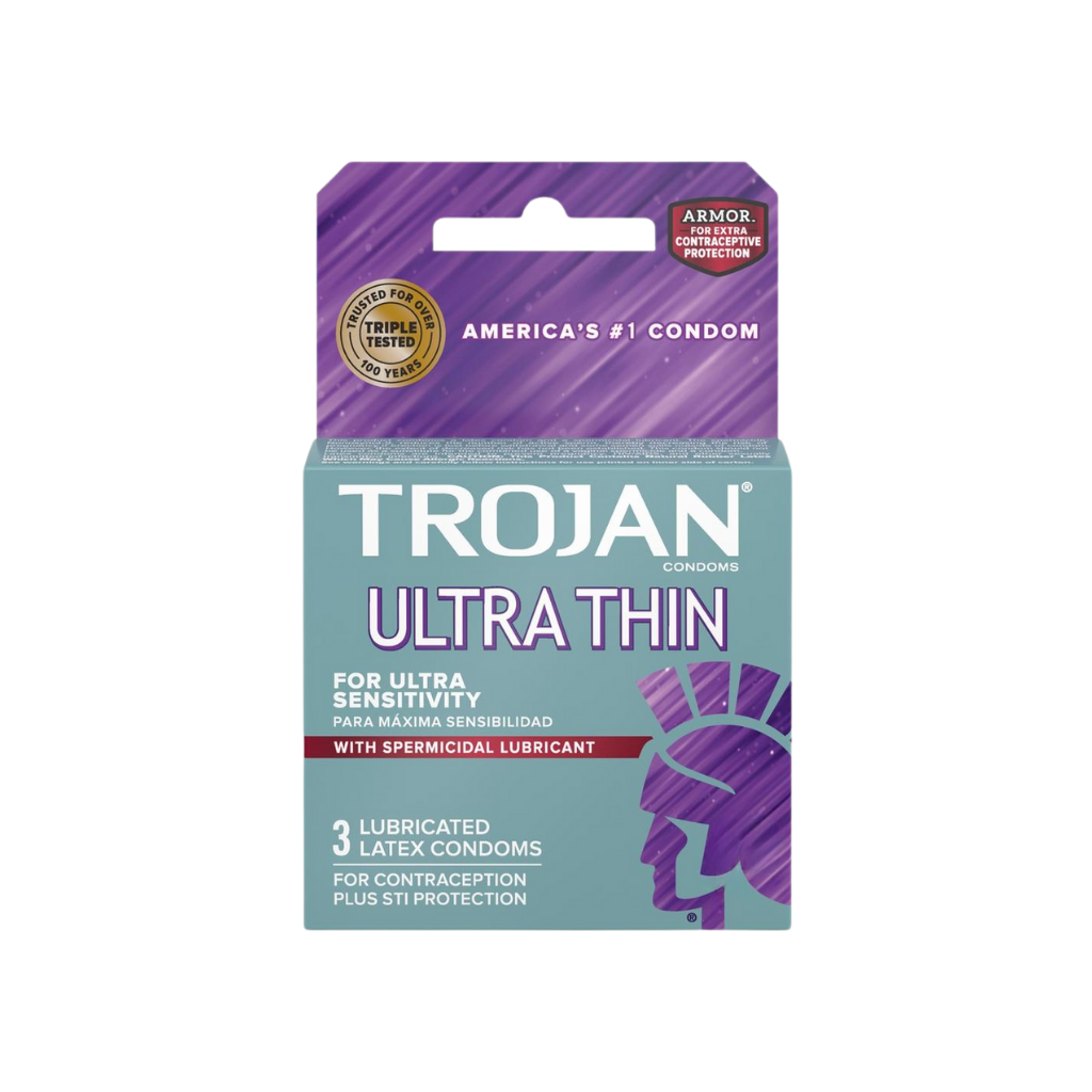 Trojan Ultra Thin Armor Spermicide Condom 3-Pack