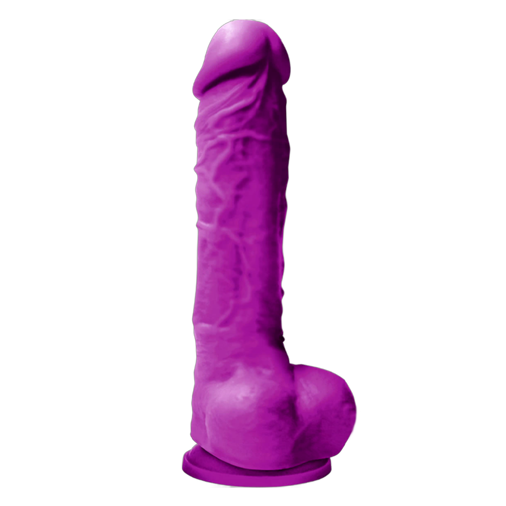 Colors Pleasures Silicone Dildo 5in - Purple