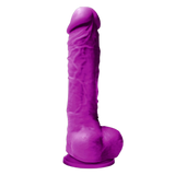 Colors Pleasures Silicone Dildo 5in - Purple