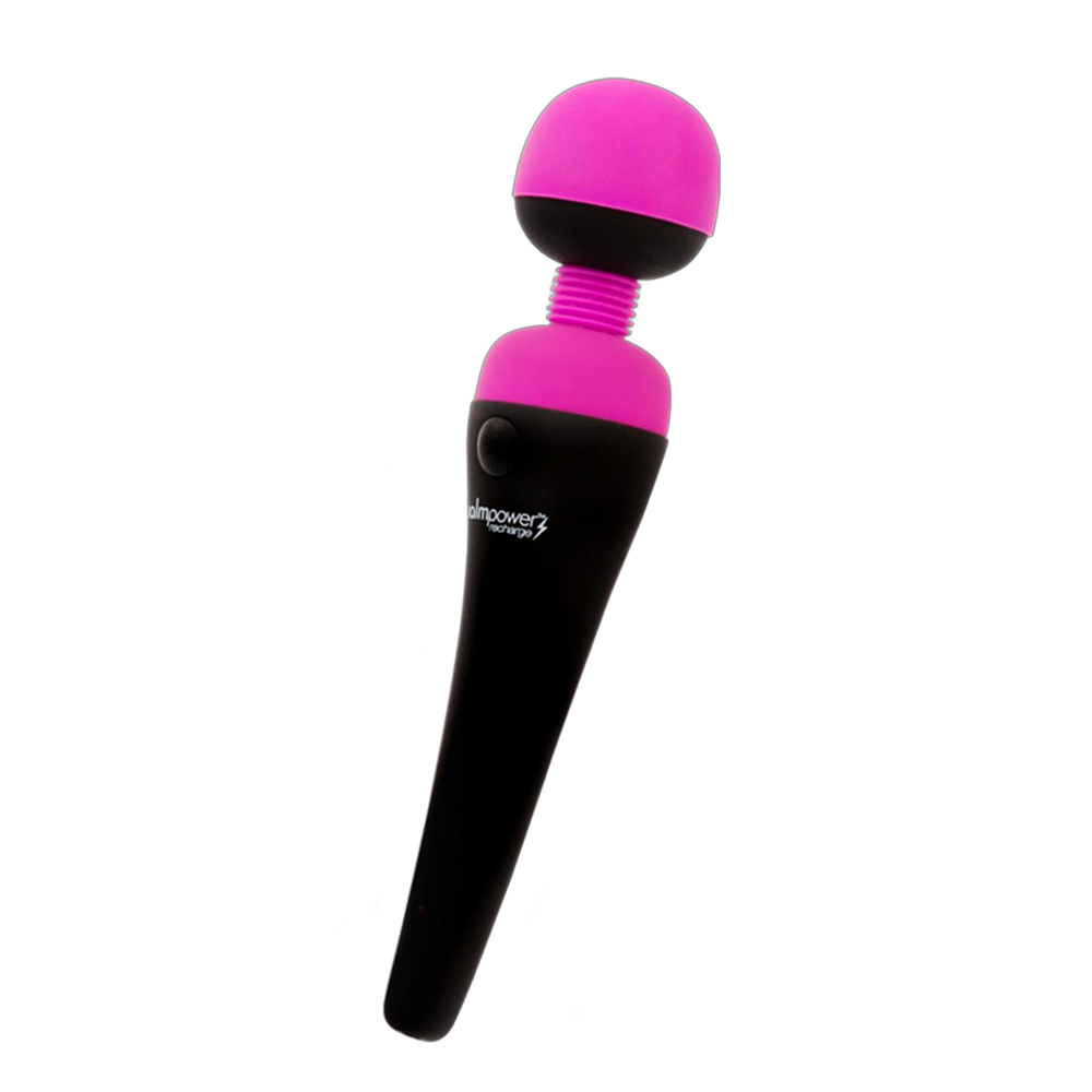 Rechargeable Silicone Personal Wand Massager - Fuschia