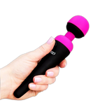 Rechargeable Silicone Personal Wand Massager - Fuschia