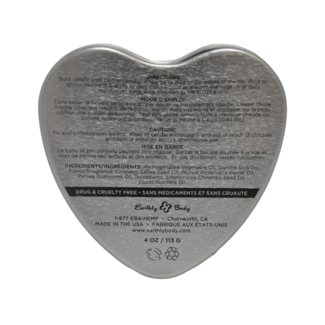 Heart-Shaped Hemp Seed Edible Massage Candle Mango 4oz