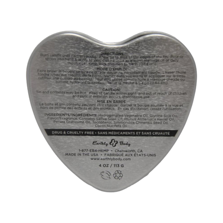 Heart-Shaped Hemp Seed Edible Massage Candle Banana 4oz