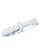 Ribbed G Spot Glass Dildo - 8 Inch