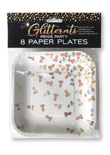 Glitterati Penis Party Paper Plates