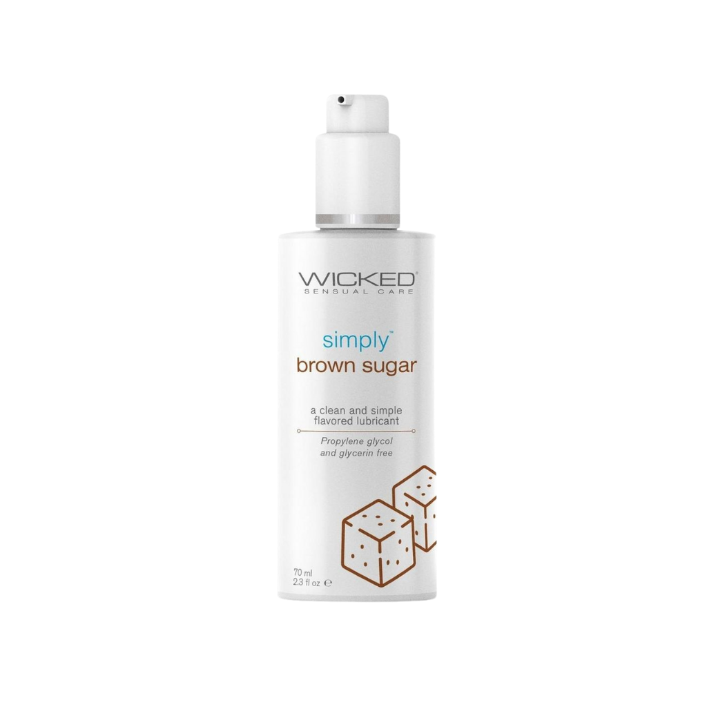 Simply Water Based Flavored Lubricant 2.3oz - Brown Sugar