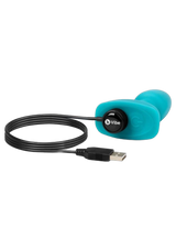 Rimming Petite Rechargeable Silicone Anal Plugs with Remote Control Teal