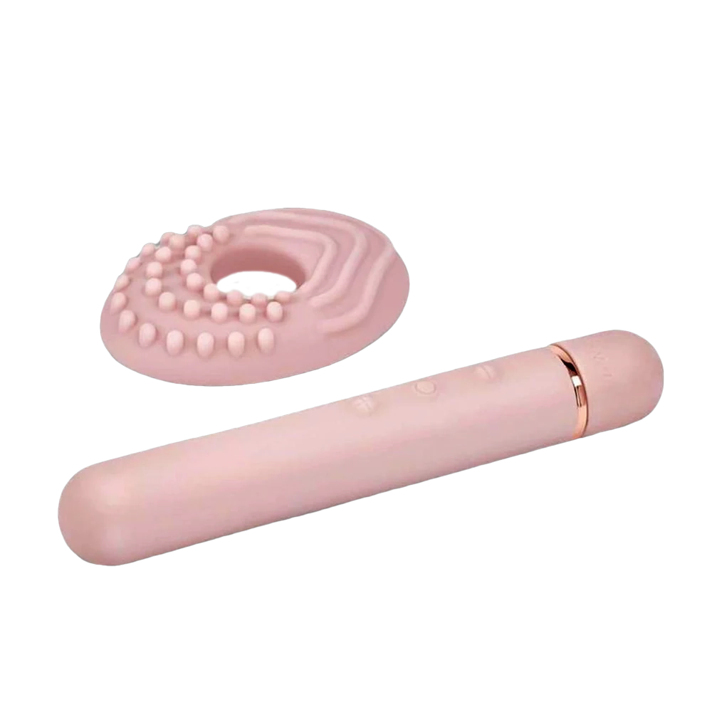 Baton Rechargeable Silicone Vibrator - Rose Gold