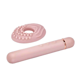 Baton Rechargeable Silicone Vibrator - Rose Gold