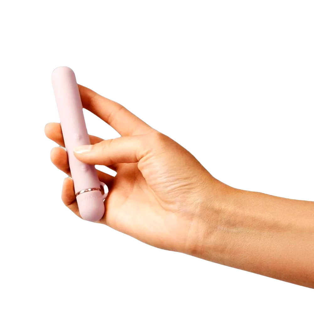 Baton Rechargeable Silicone Vibrator - Rose Gold