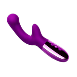 XO Rechargeable Silicone Dual Stimulating Vibrator - Cherry