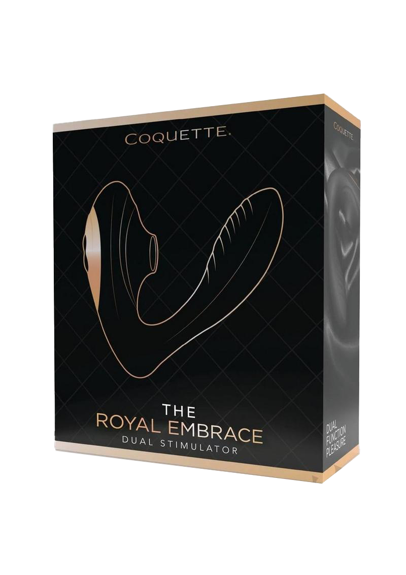 Royal Embrace Rechargeable Silicone Dual Vibrator with Clitoral Stimulator