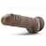 Au Naturel Big Boy Dildo with Balls - Chocolate - 10in