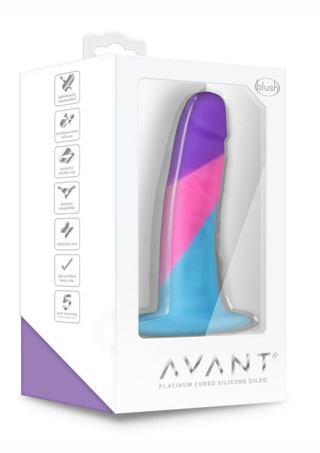 Avant D15 Vision Of Love Silicone Dildo - Multicolor - 5.5in