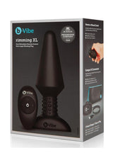 B-Vibe Rimming Plug XL Rechargeable Silicone Anal Plug - Black - XLarge