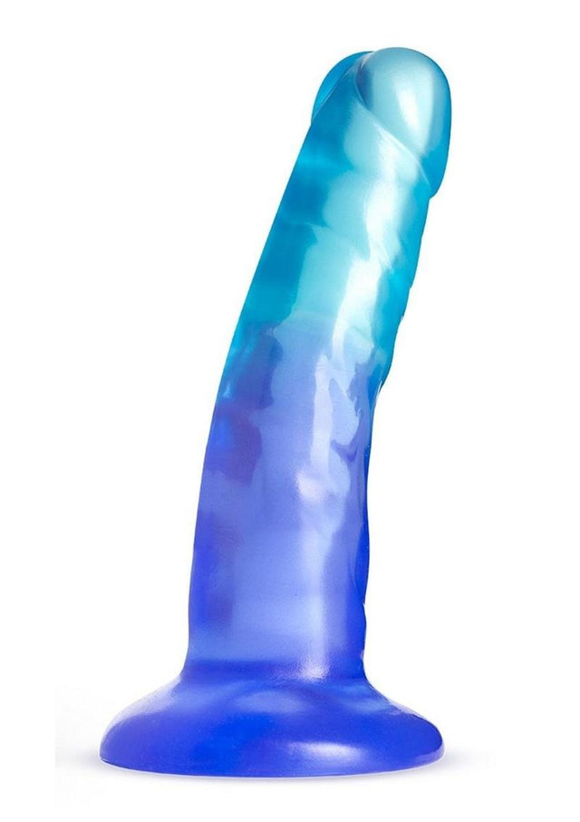 B Yours Morning Dew Dildo - Aqua/Blue/Indigo - 5in