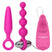 Booty Call Booty Vibro Kit Silicone Vibrating Butt Plug and Anal Beads - Pink