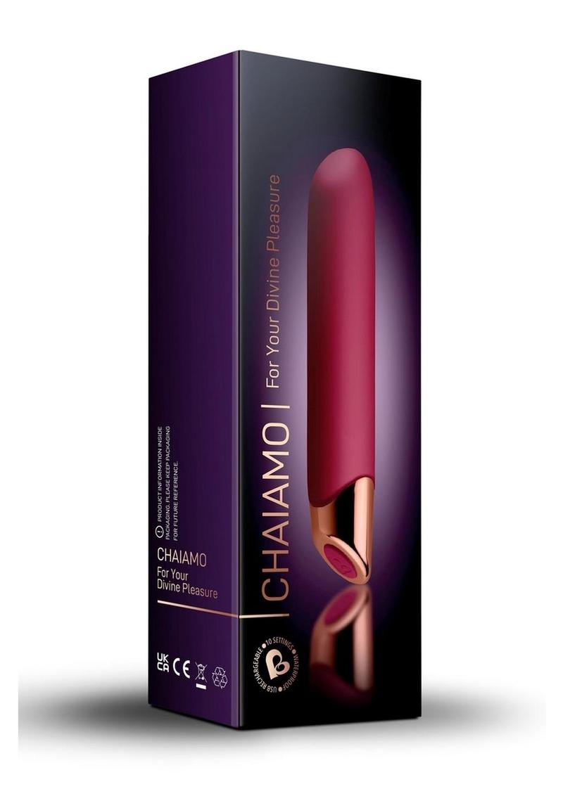 Chaiamo Rechargeable Silicone Vibrator - Burgundy