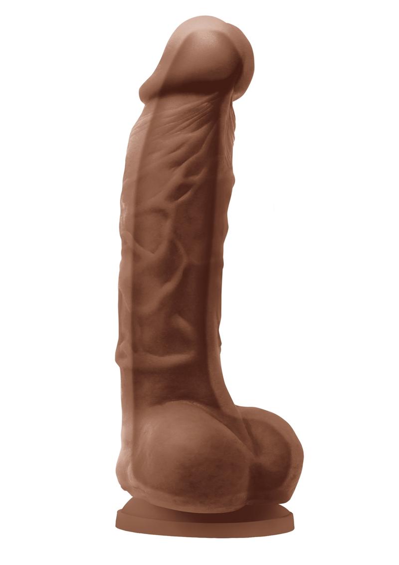 Colours Dual Density Silicone Dildo - Caramel - 5in