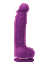 Colours Dual Density Silicone Dildo - Purple - 5in