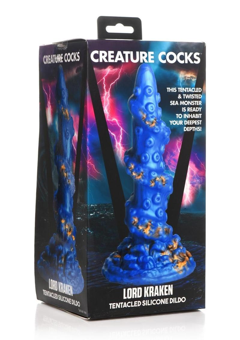 Creature Cocks Kraken Silicone Dildo - Blue/Gold