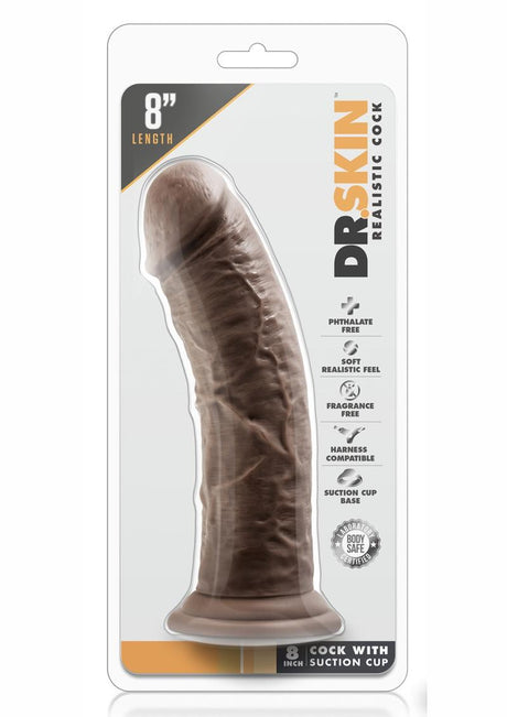 Dr. Skin Dildo - Chocolate - 8in