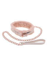 Peaches N Creame Fur Collar & Leash